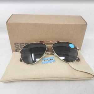 New Toms Maverick 301 aviator flight sunglasses in Yellow Gold Polarized